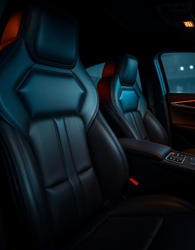 Detailed luxury car interior